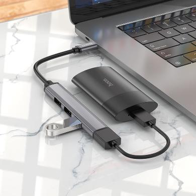Hoco HB26 4-in-1 Type-C USB hub adapter