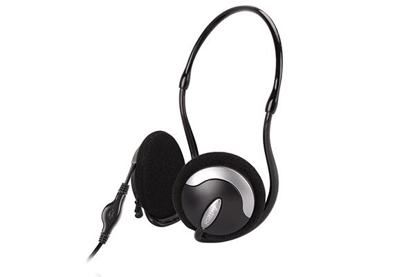 A4TECH HS-24 (Back Neck) Comfortfit Stereo Headphone Mic in Line - Black