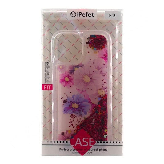 iPefet Fashion Case for the iPhone 14 Max 6.7, featuring a floral and glitter design.&nbsp;