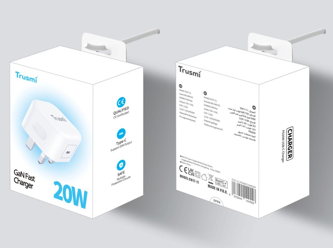 Trusmi PD20W A+C GaN Fast Charger.