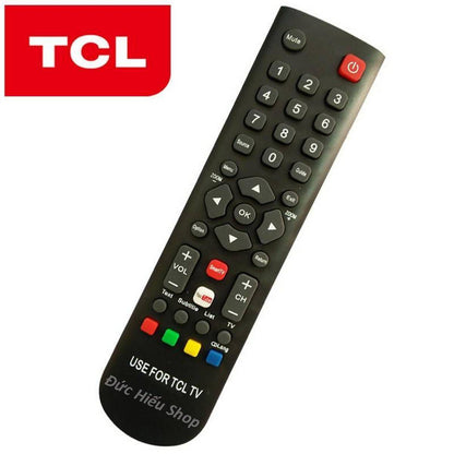 TCL universal remote control for TCL Smart and LED TVs.&nbsp;