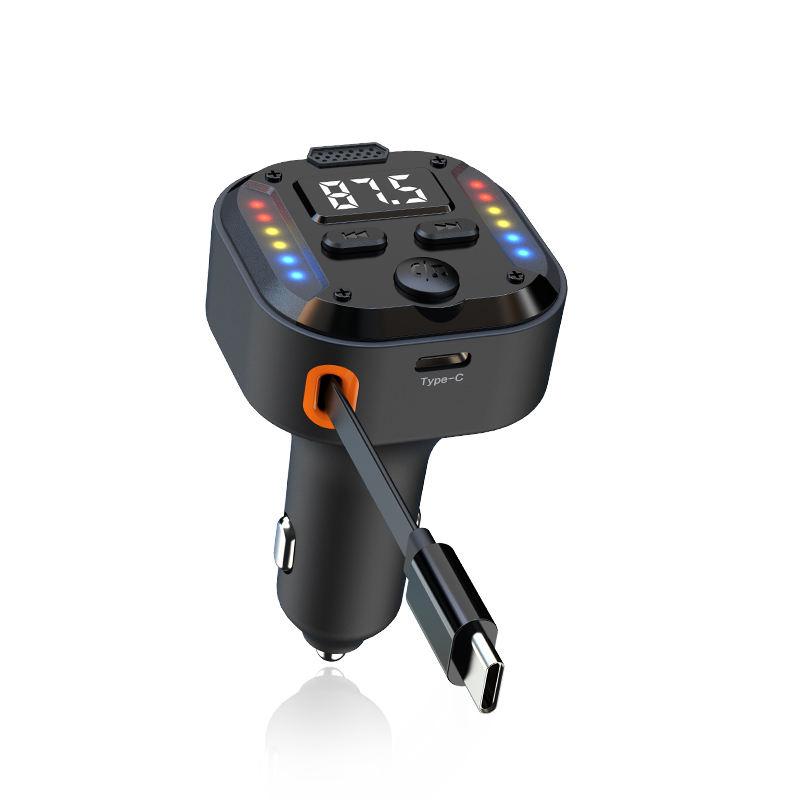 XUNDD Wireless FM Transmitter Retractable Car Charger