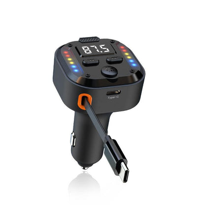 XUNDD Wireless FM Transmitter Retractable Car Charger