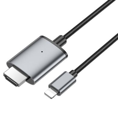 HOCO. LIGHTNING TO HDMI CABLE (L=2M) - GRAY