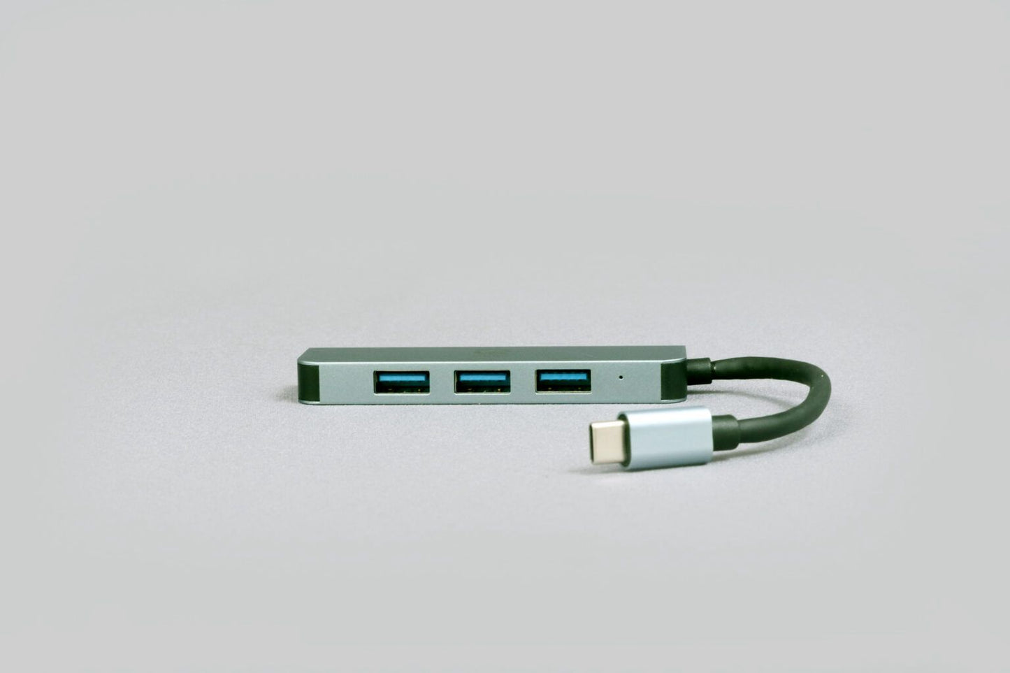 QUBE AD C-Type to USB A 3.0 Hub, Sleek Grey Aluminium Y23012