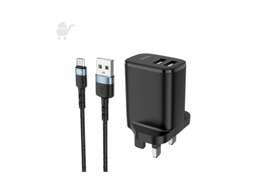 Hoco DC16 Dual Port Charger Set