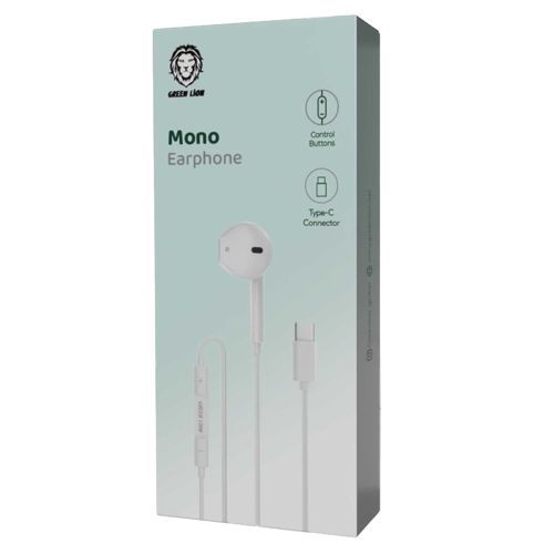 Green Lion Wired Stereo Earphones with Type-C Connector