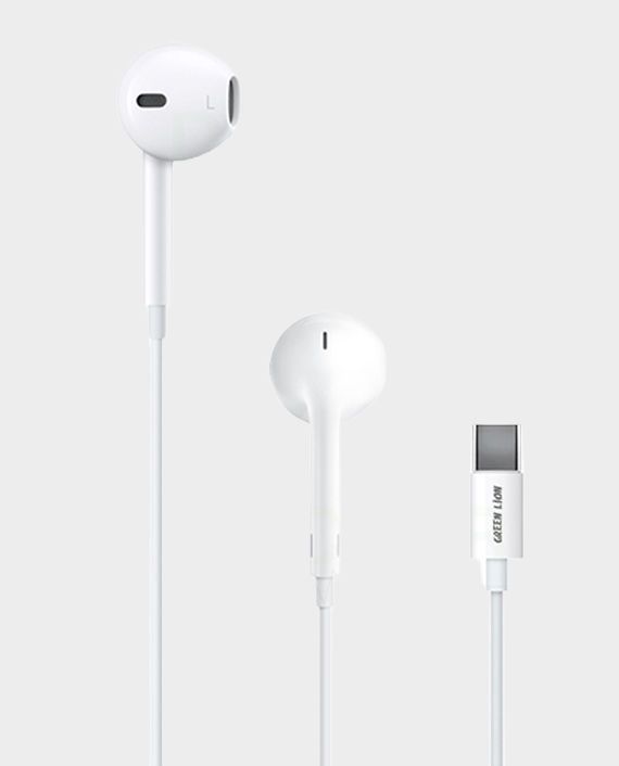 Green Lion Wired Stereo Earphones with Type-C Connector