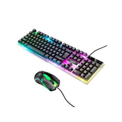 Hoco GM18 LED Colorful Lighting Gaming Keyboard and Mouse Set – English