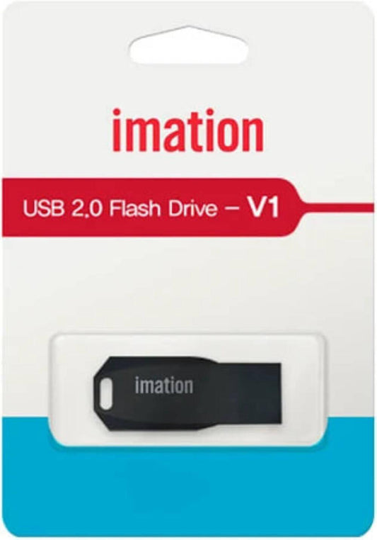 IMATION Flash Drive V1 8GB, High-Speed Portable Memory Stick with Plug & Play Functionality, Compact Design, Compatible with Windows, macOS, Linux, Smart TVs, and Car Audio Systems, Black | IC-IM8GB