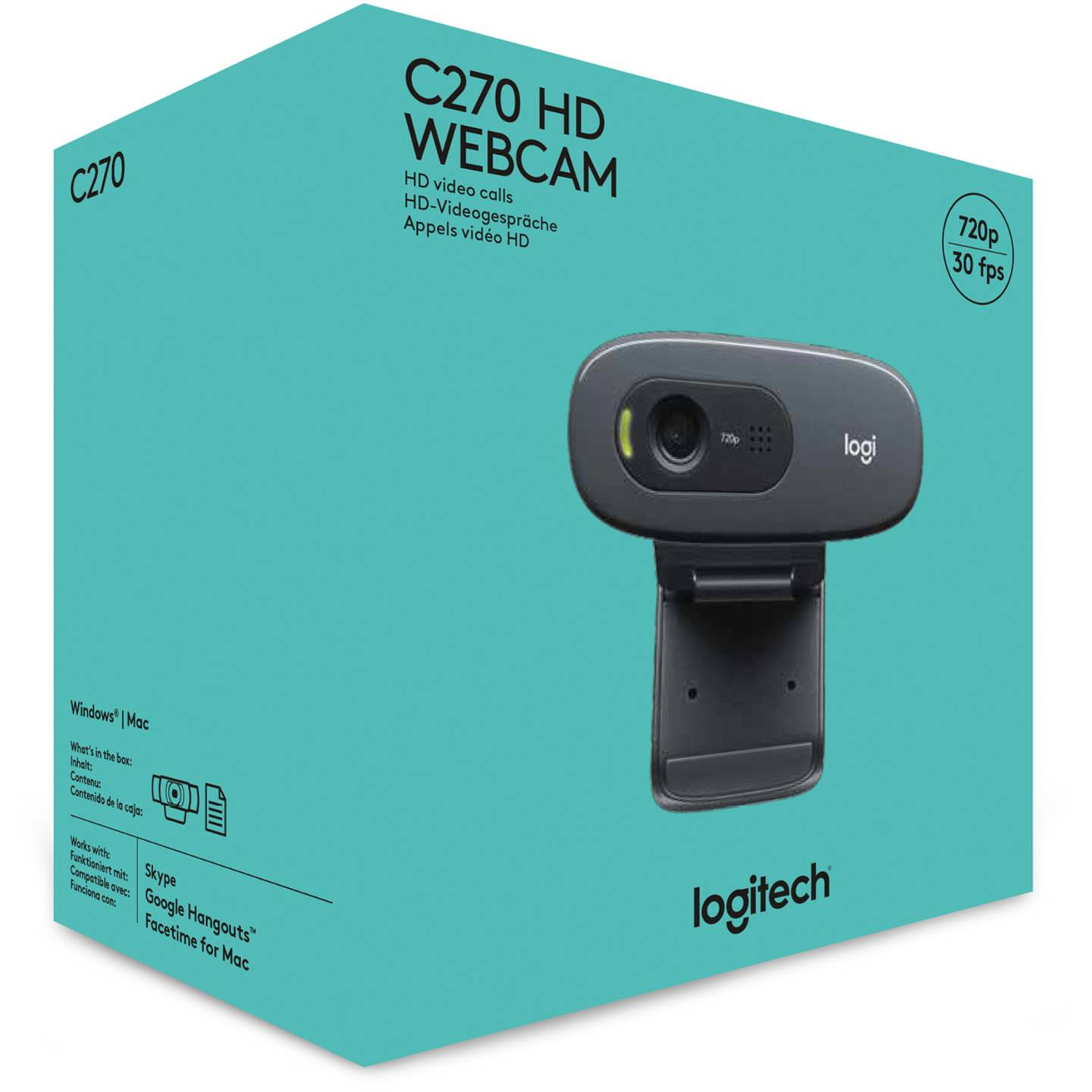 Logitech C270 Plug and Play HD 720p Webcam