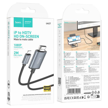 HOCO. LIGHTNING TO HDMI CABLE (L=2M) - GRAY